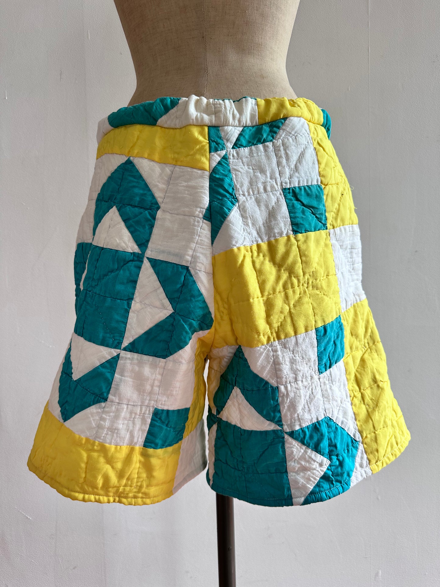 old quilt short pants