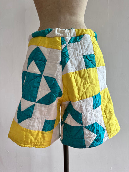 old quilt short pants