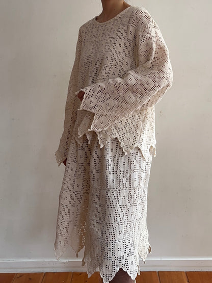 old crochet lace sailor shirts
