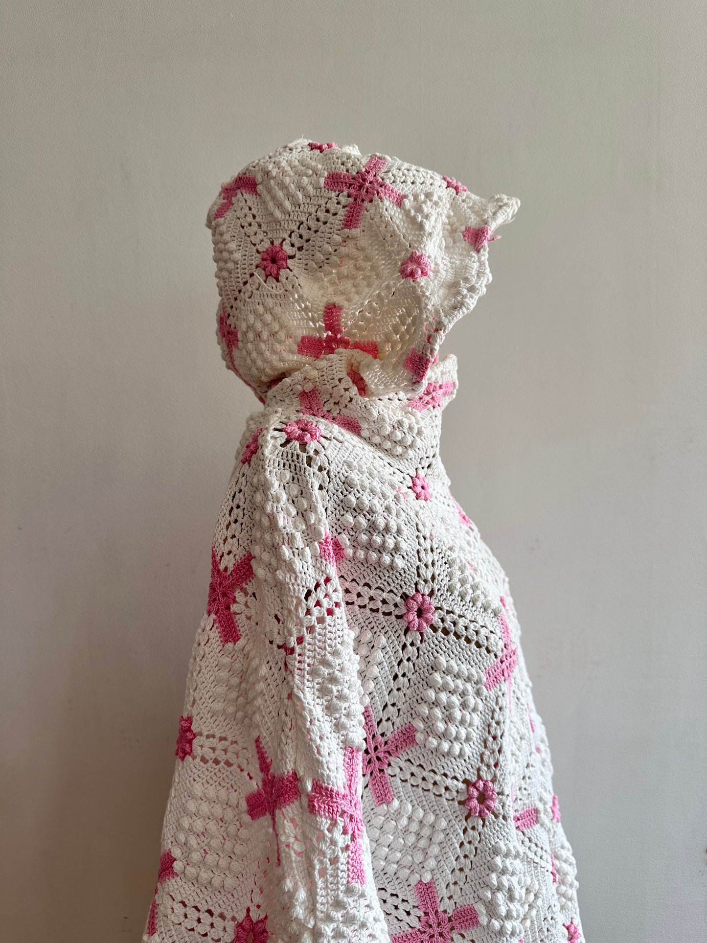 old crochet lace parka