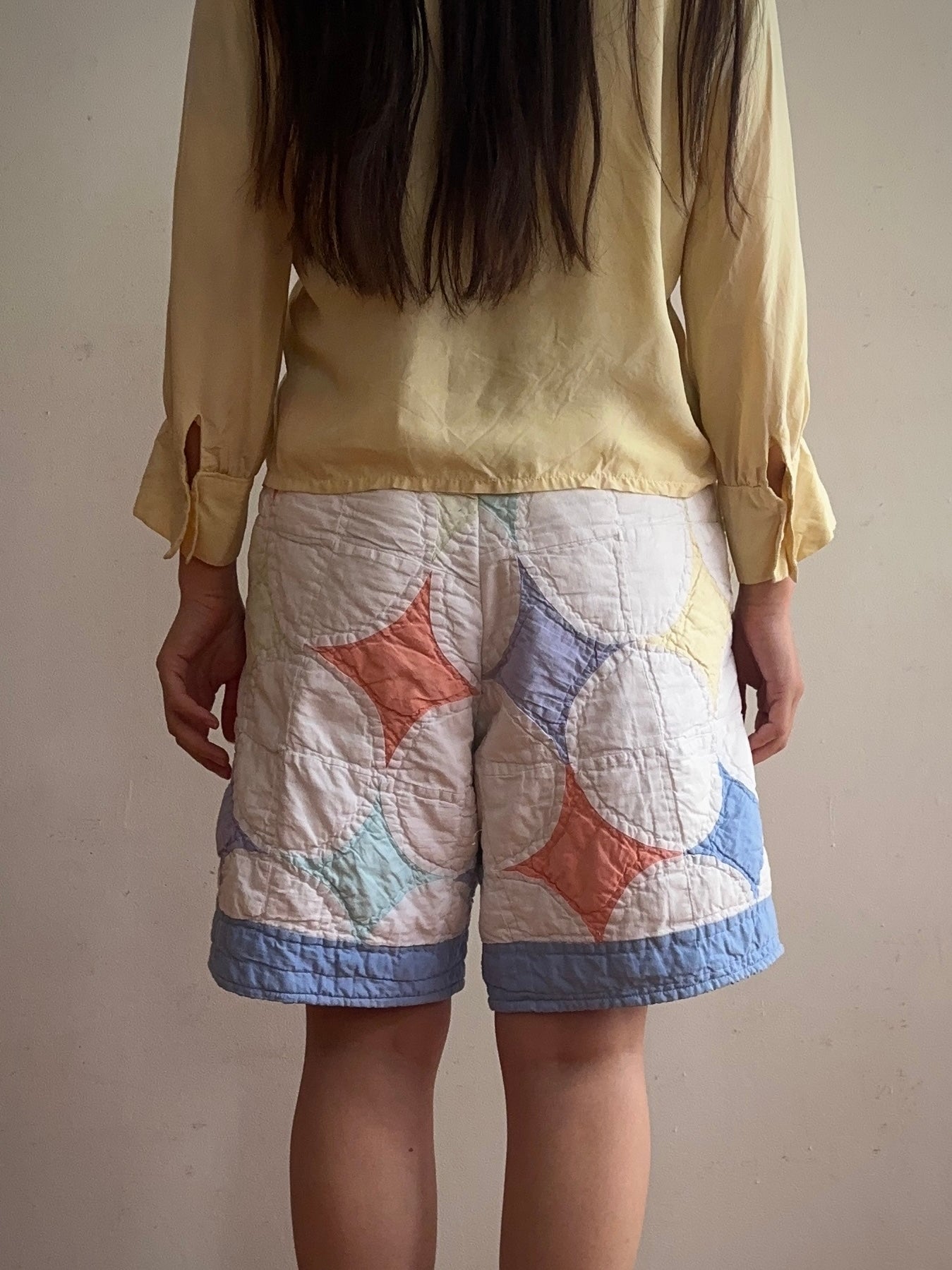 old quilt short pants