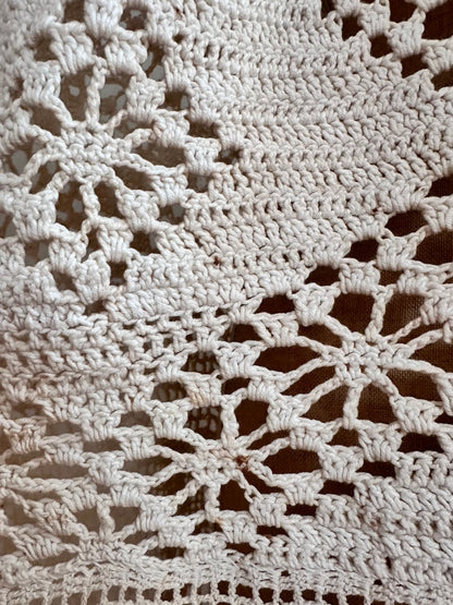 old crochet lace parka