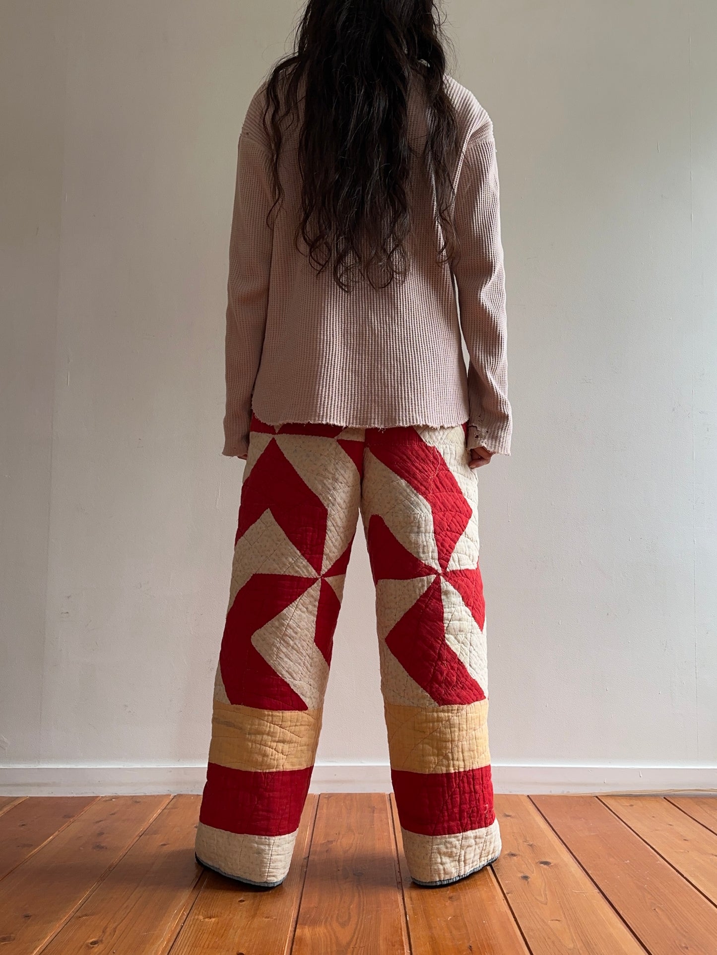 antique quilt pants