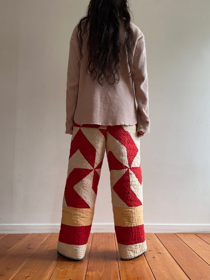 antique quilt pants