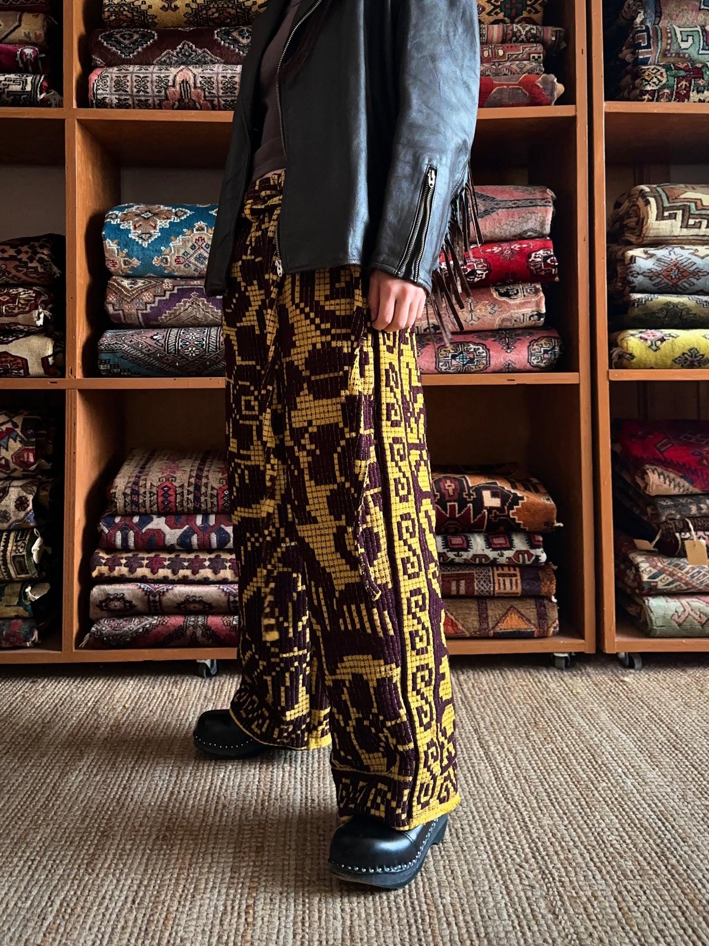 old coverlet tuck wide pants
