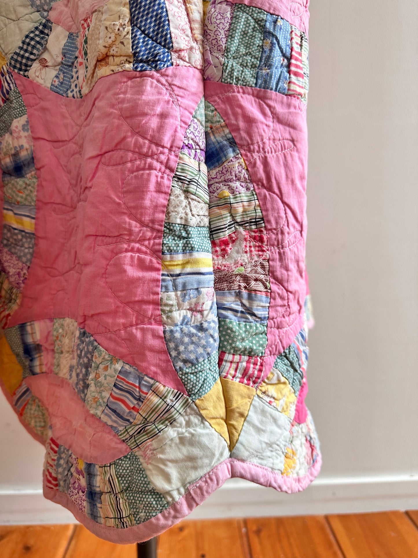 old quilt dress coat