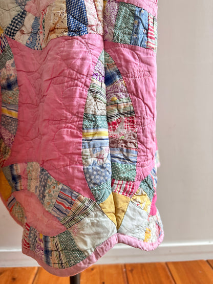 old quilt dress coat