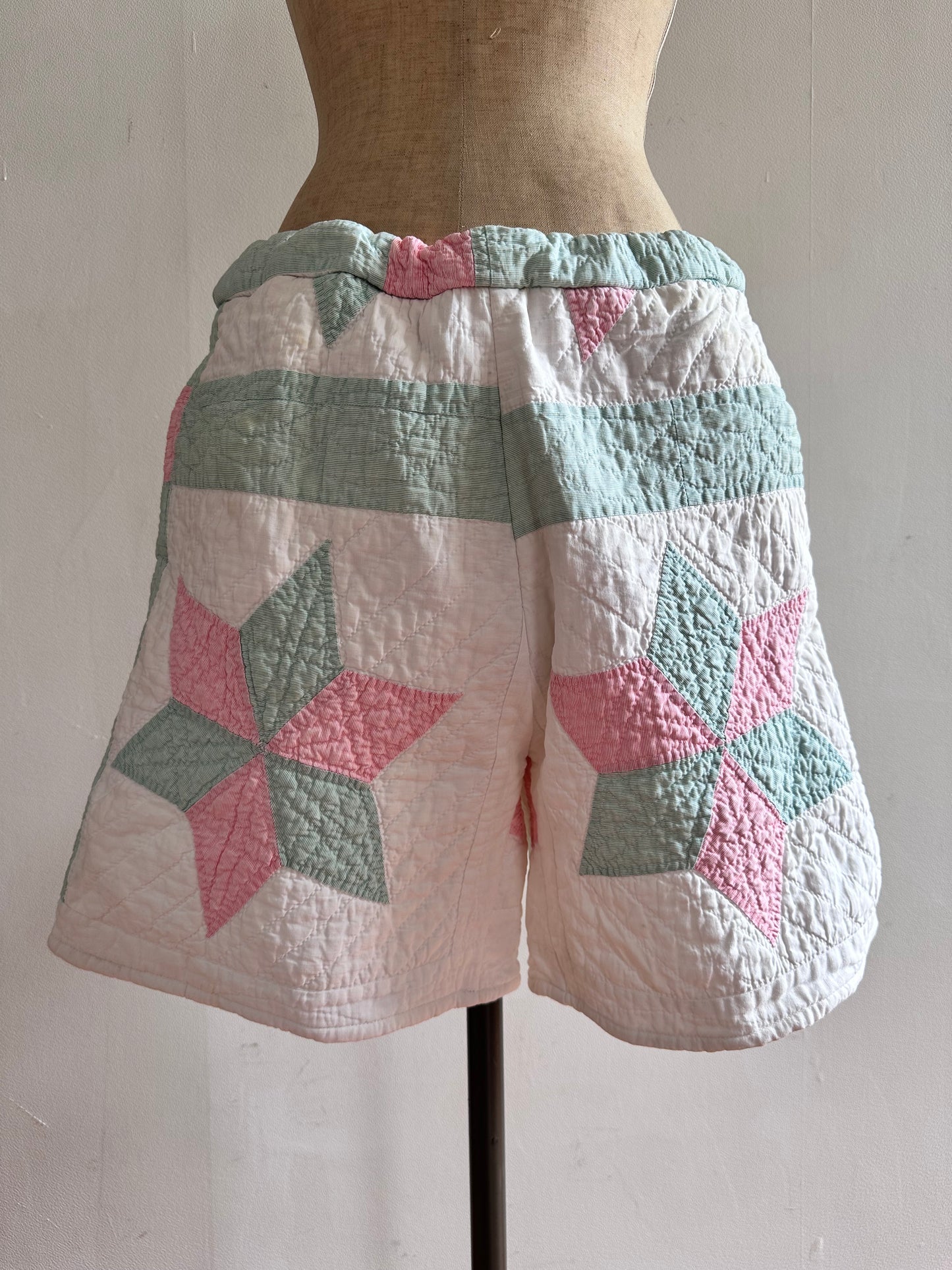 old quilt short pants