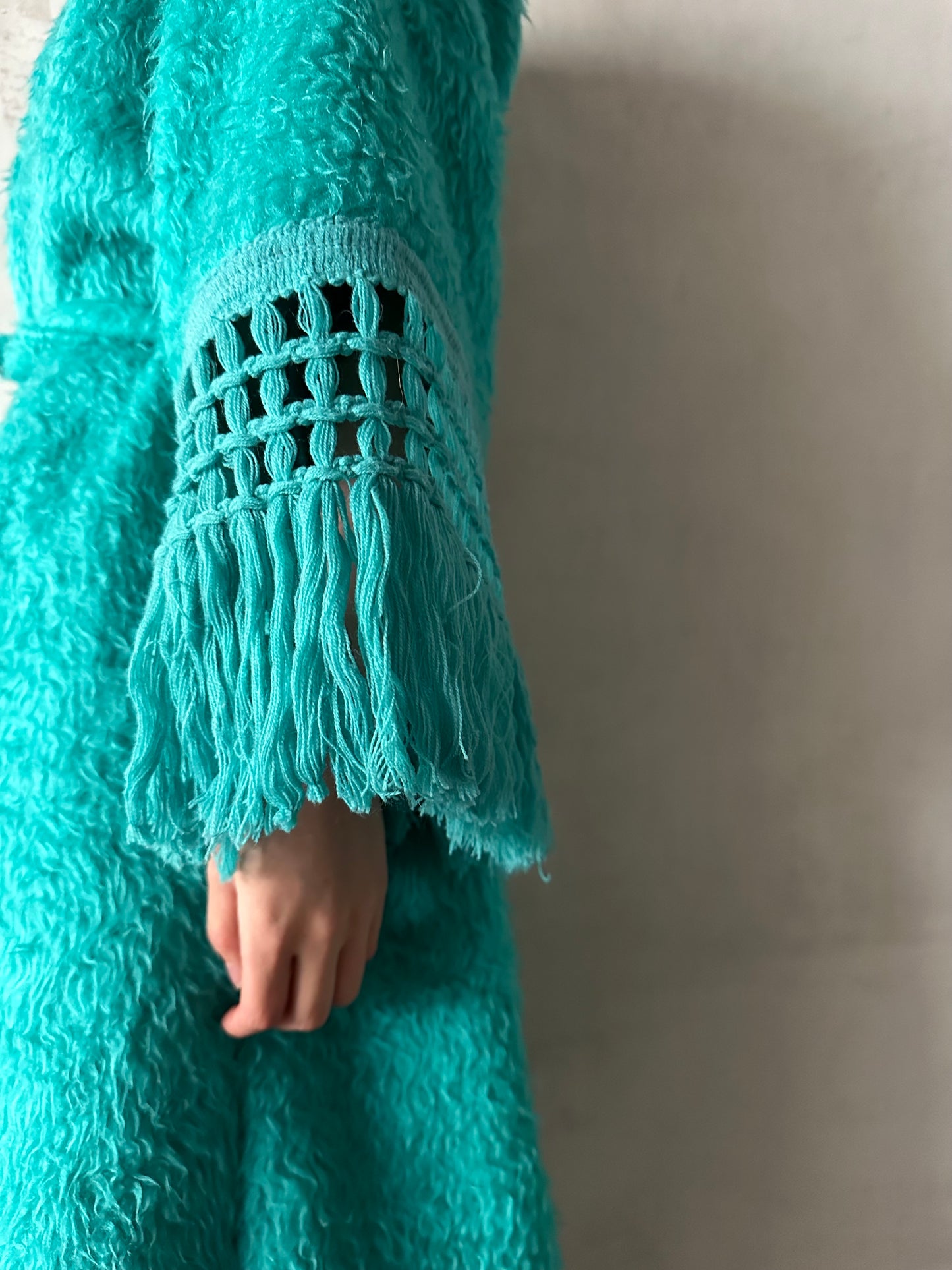 old fur fringe dress