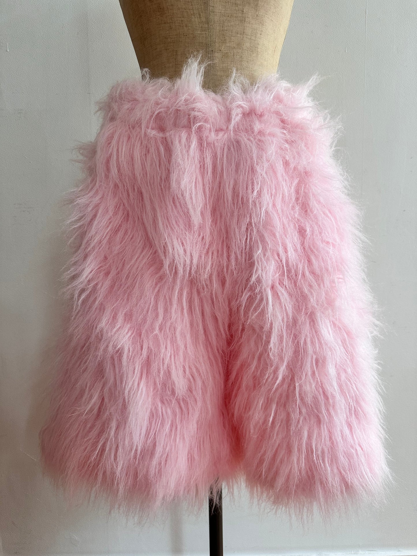 old fur half pants / pink