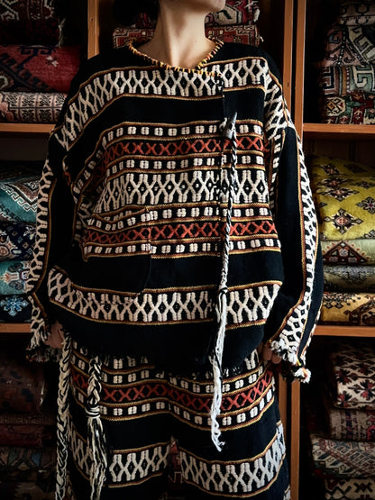 old handwoven textile set-up