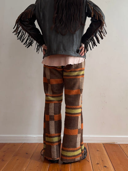 old blanket slim flare pants