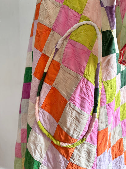 old quilt dress coat