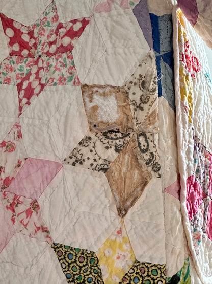 old quilt dress coat