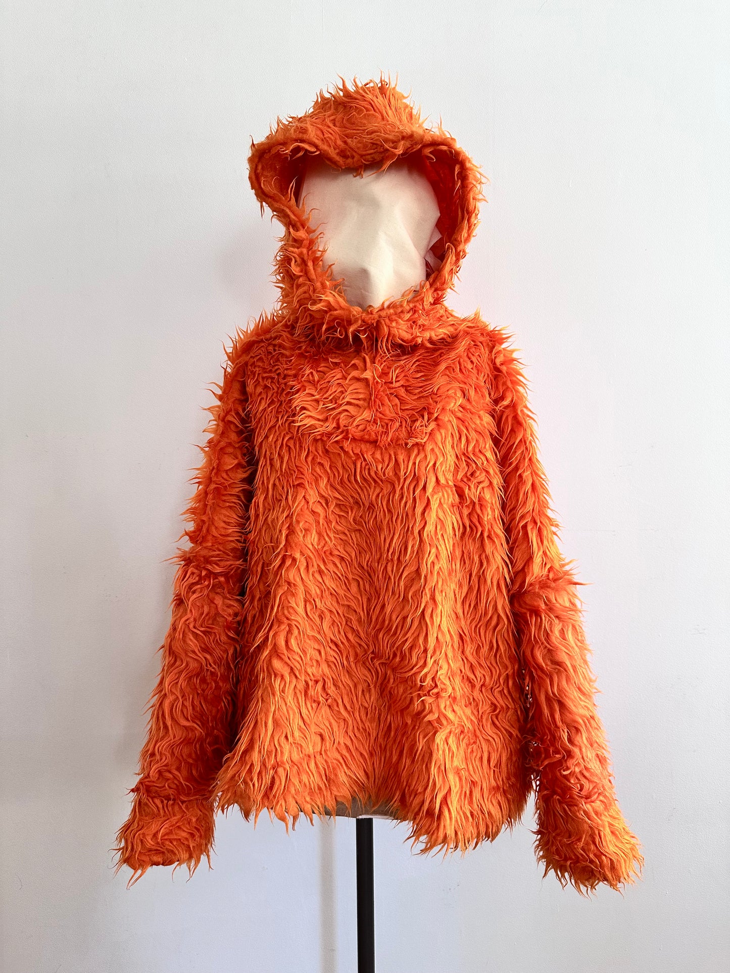 old fur parka / orange