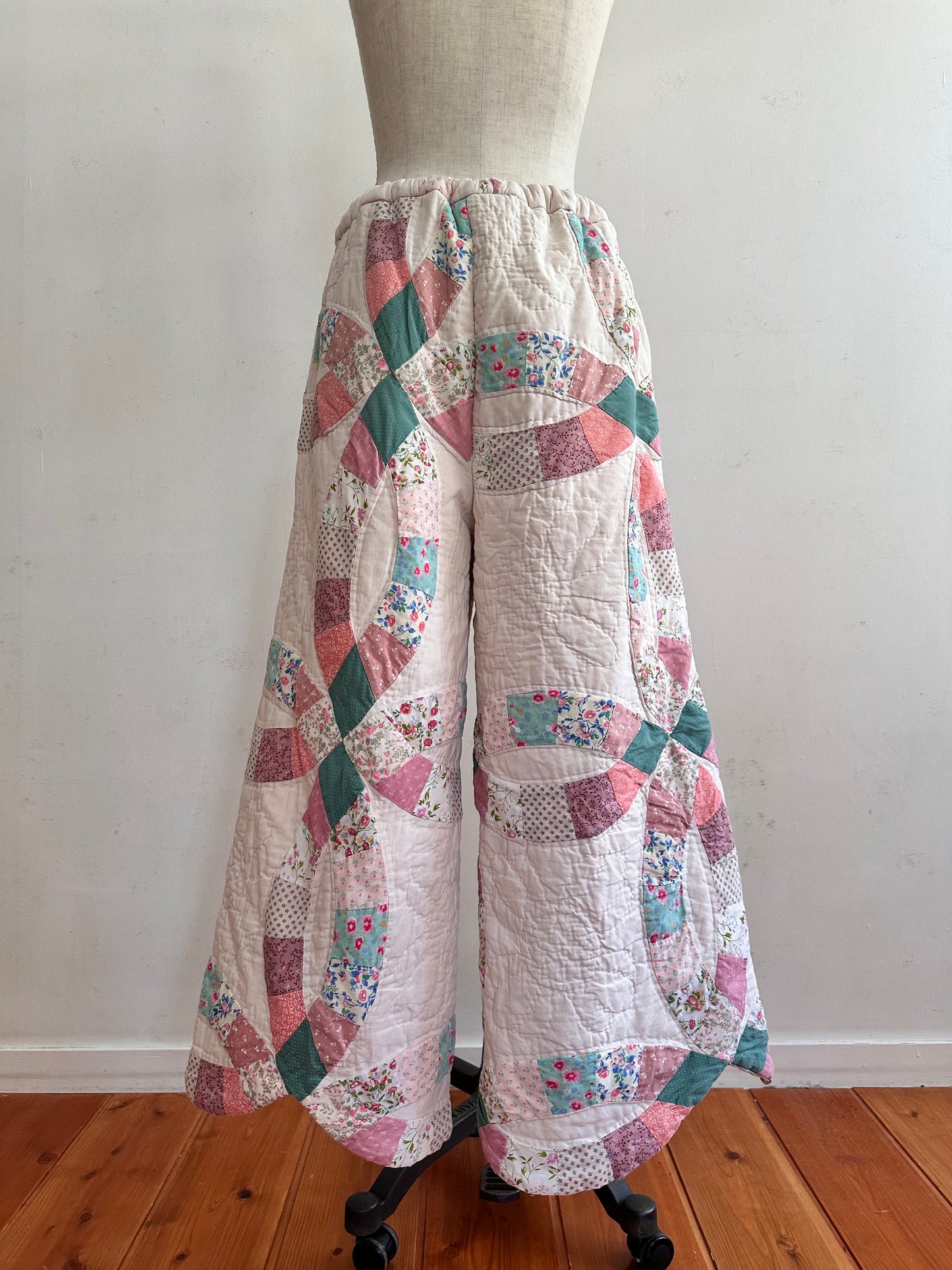 old quilt wide pants