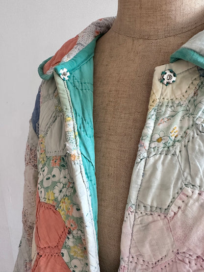 old quilt dress coat