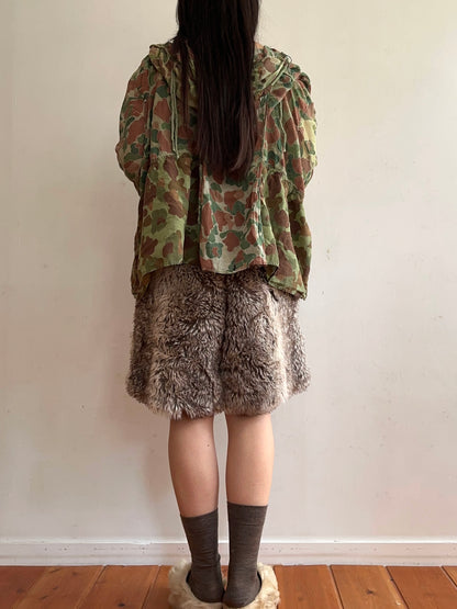 old fur short pants / wolf greige