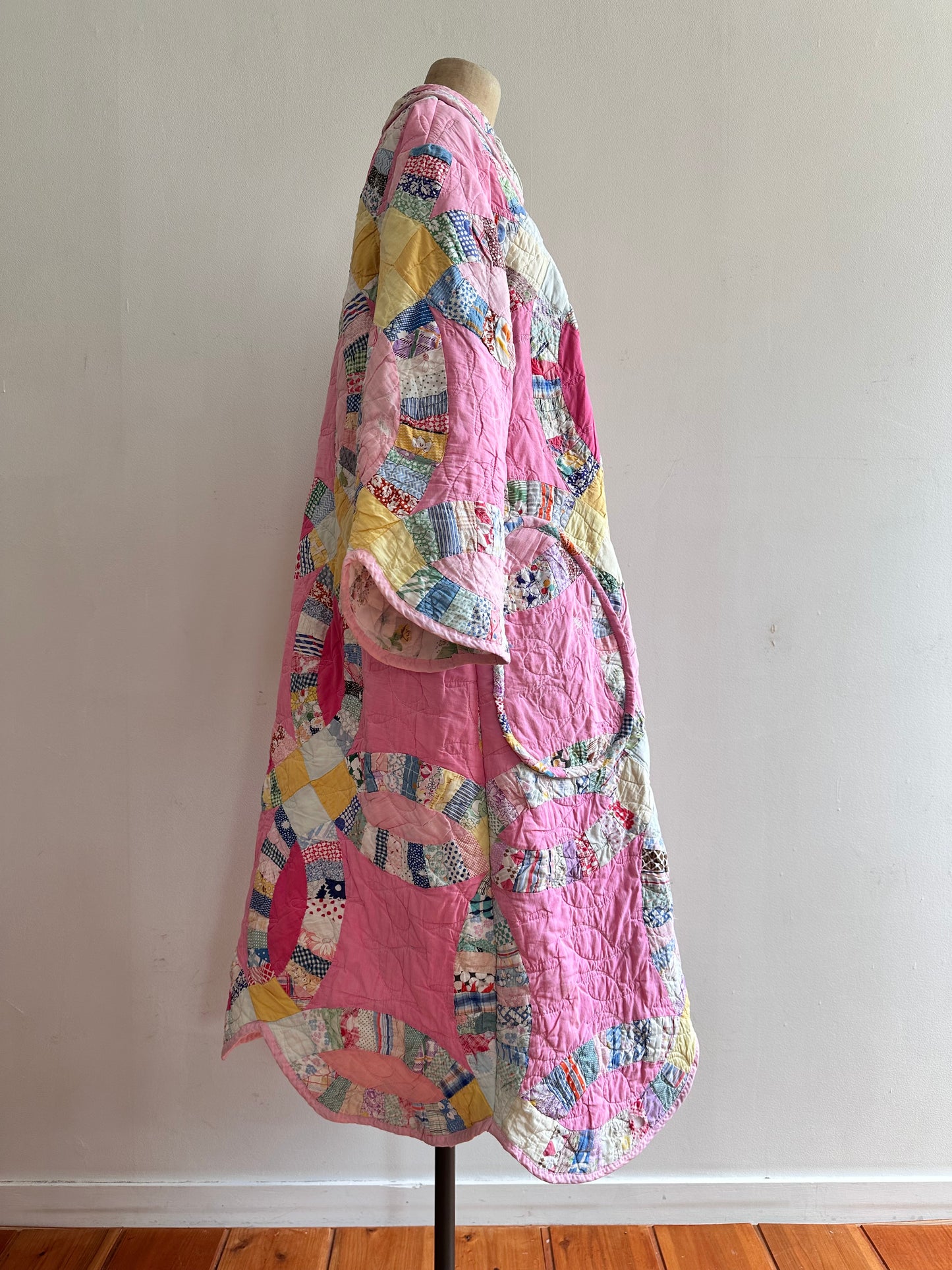 old quilt dress coat