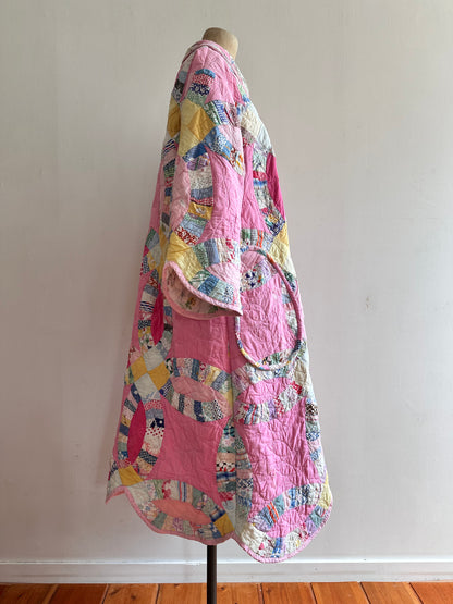 old quilt dress coat