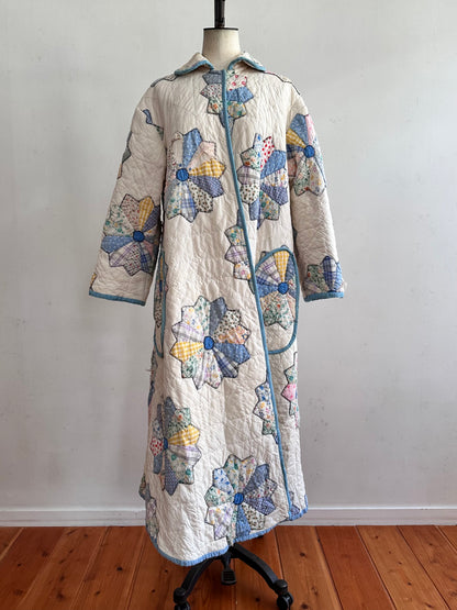 old quilt dress coat