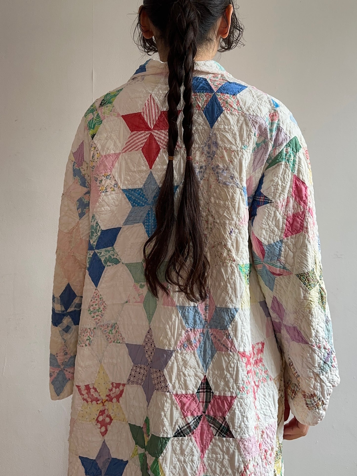 old quilt dress coat