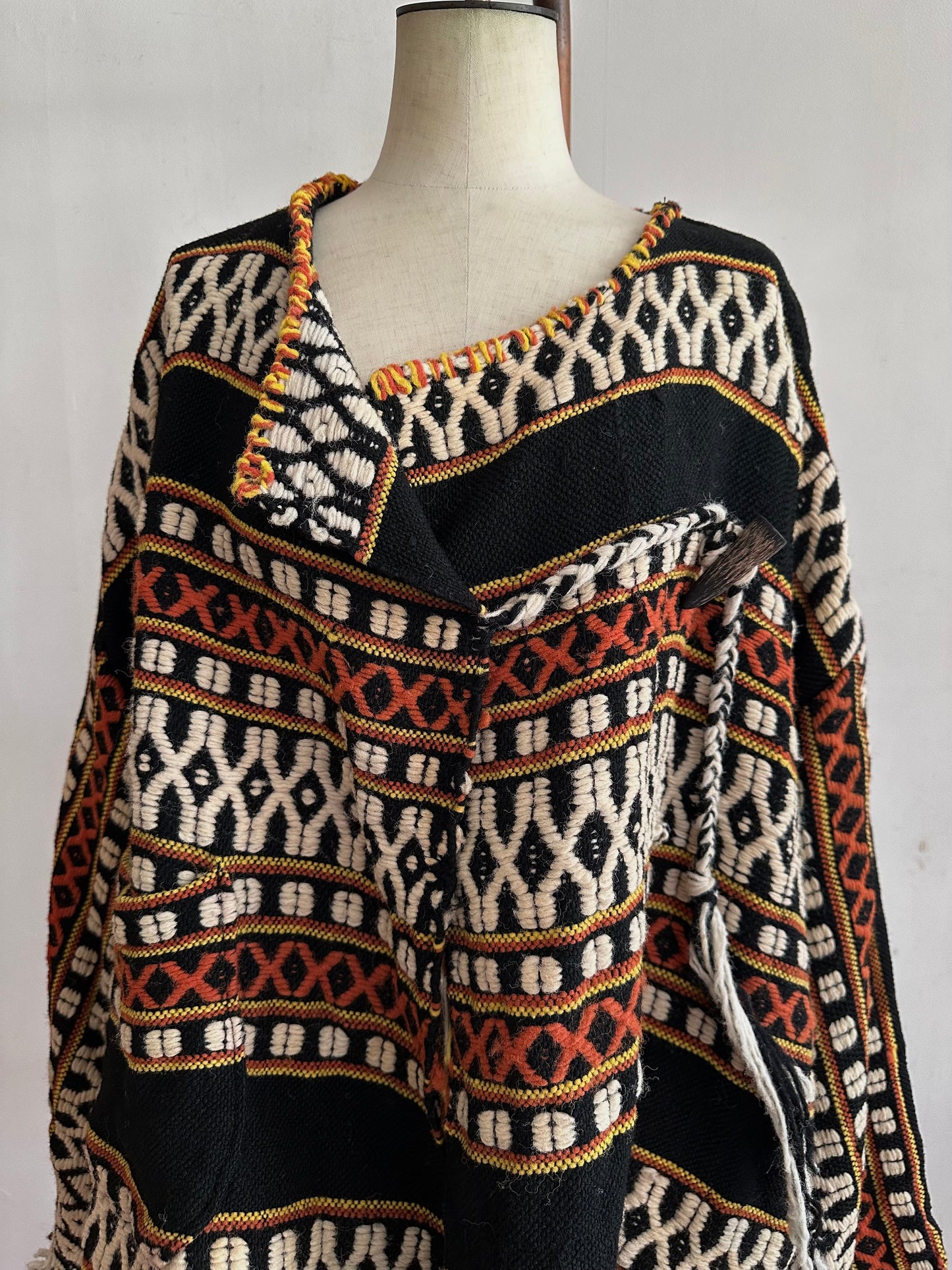 old handwoven textile set-up