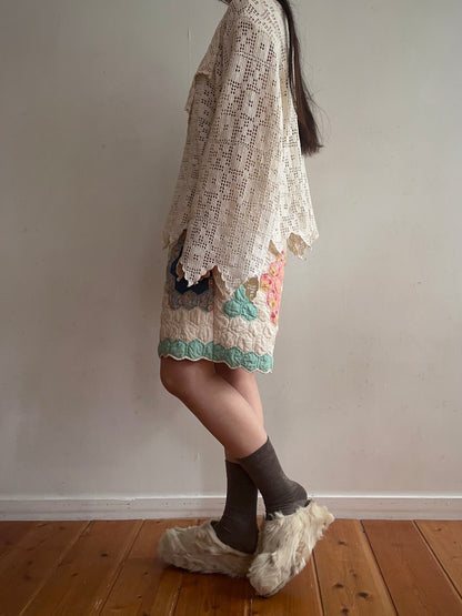 old quilt short pants