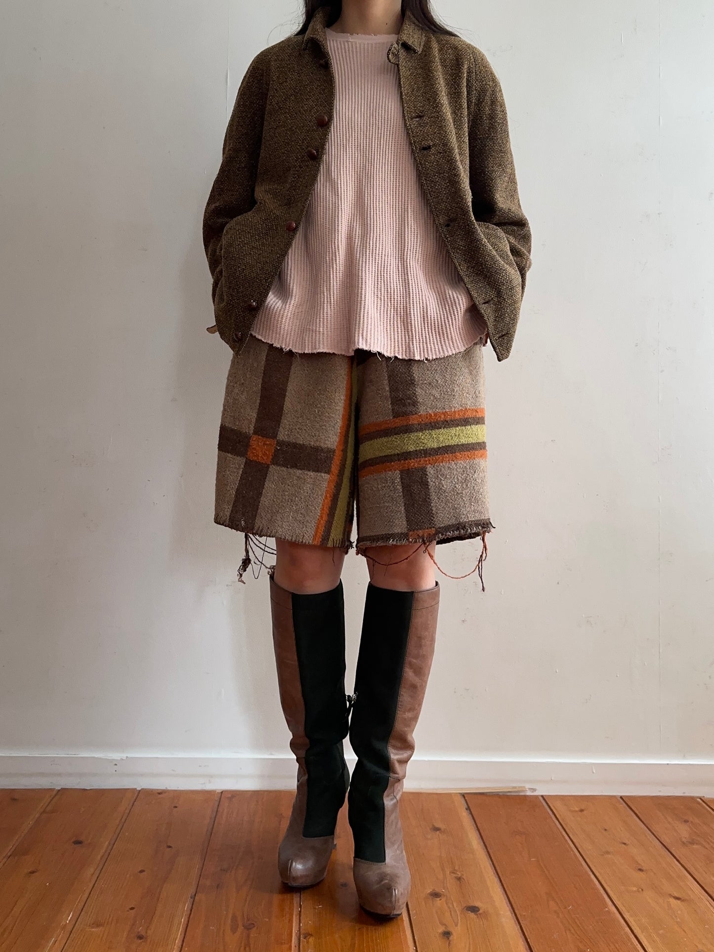 old blanket short pants