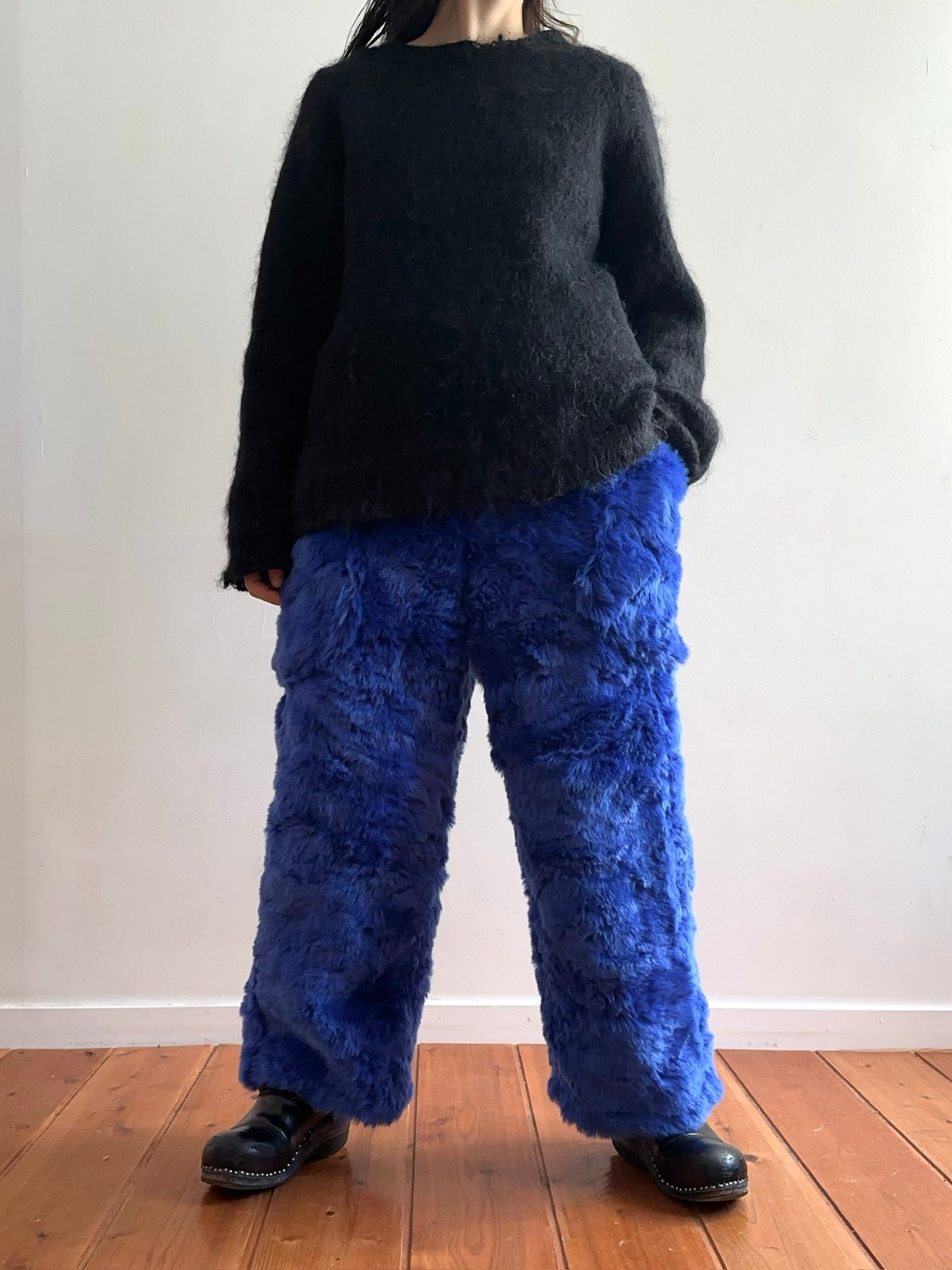 old fur pants / lapis lazuli