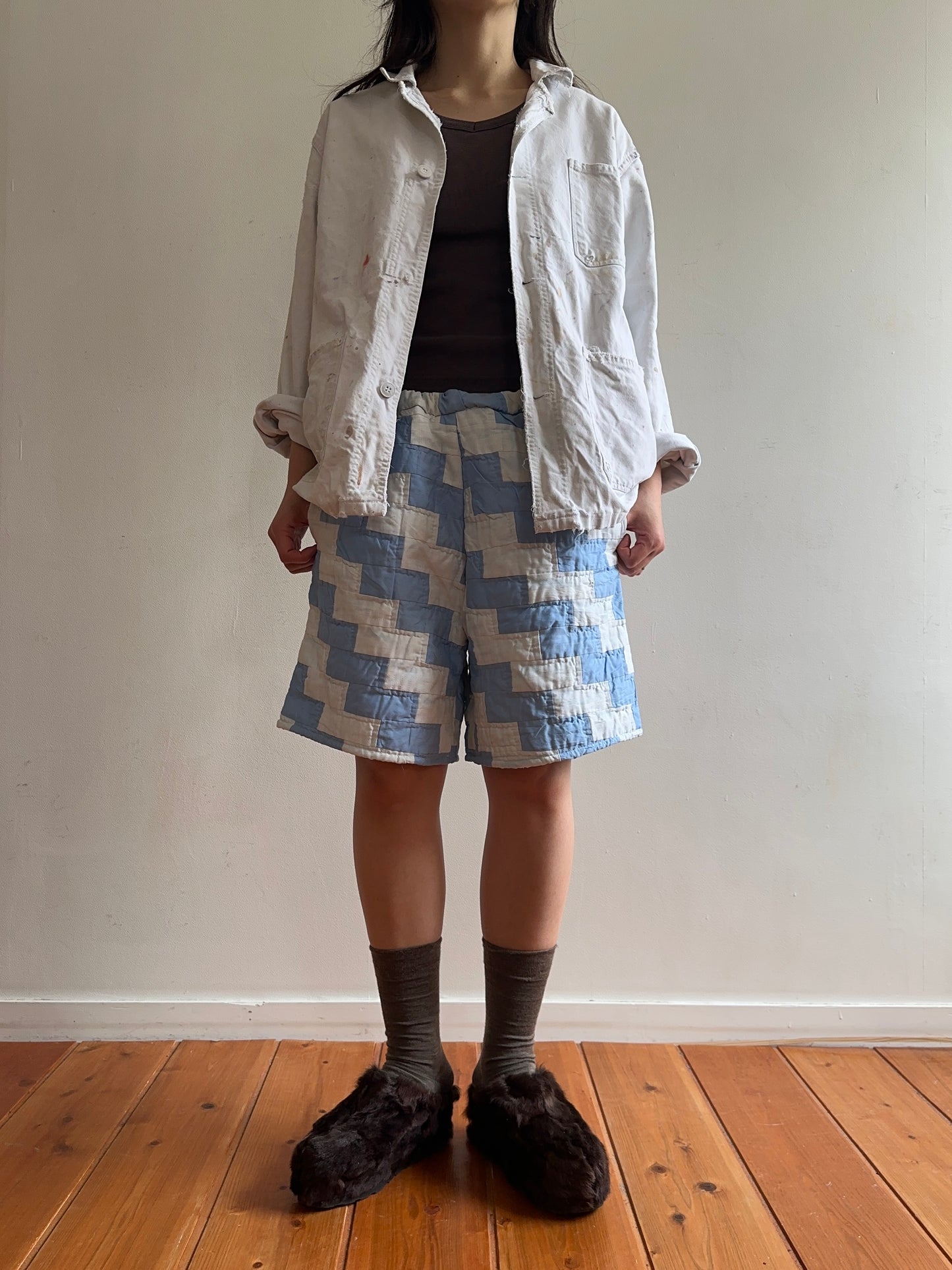 old quilt short pants