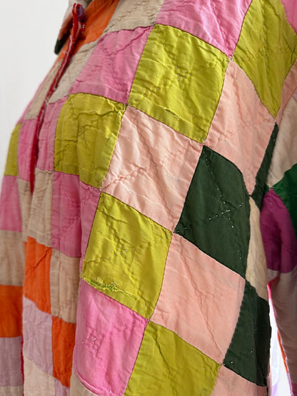 old quilt dress coat