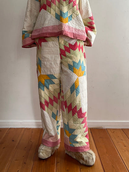 antique quilt pants