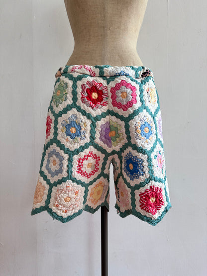 old quilt short pants