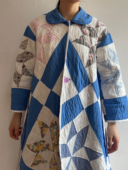 old quilt dress coat