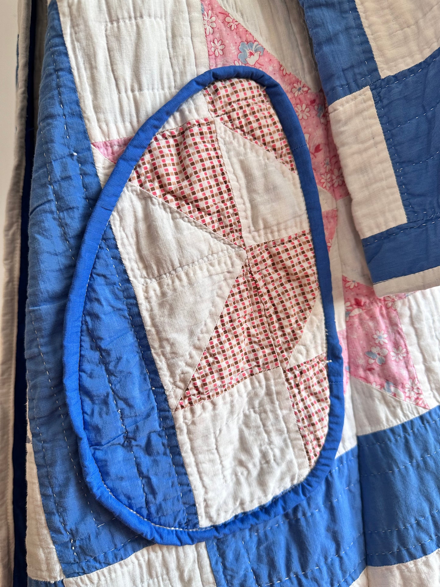 old quilt dress coat