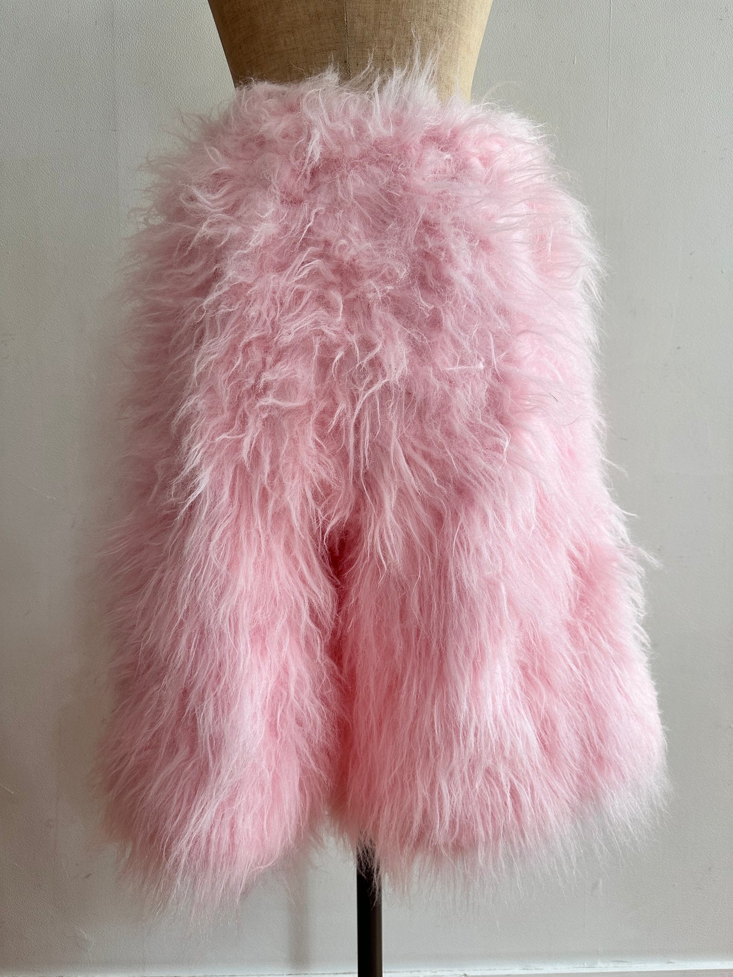 old fur half pants / pink