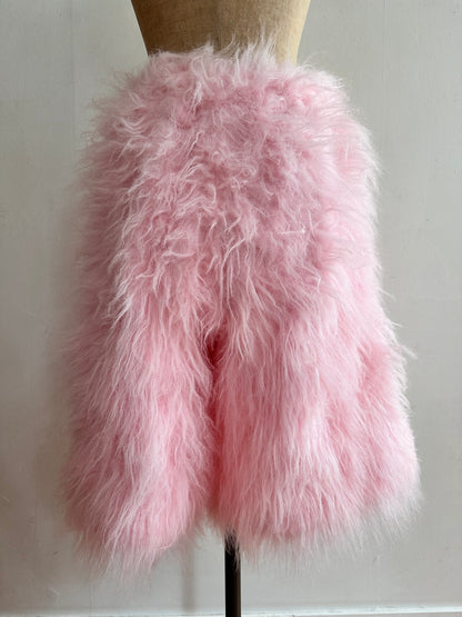 old fur half pants / pink