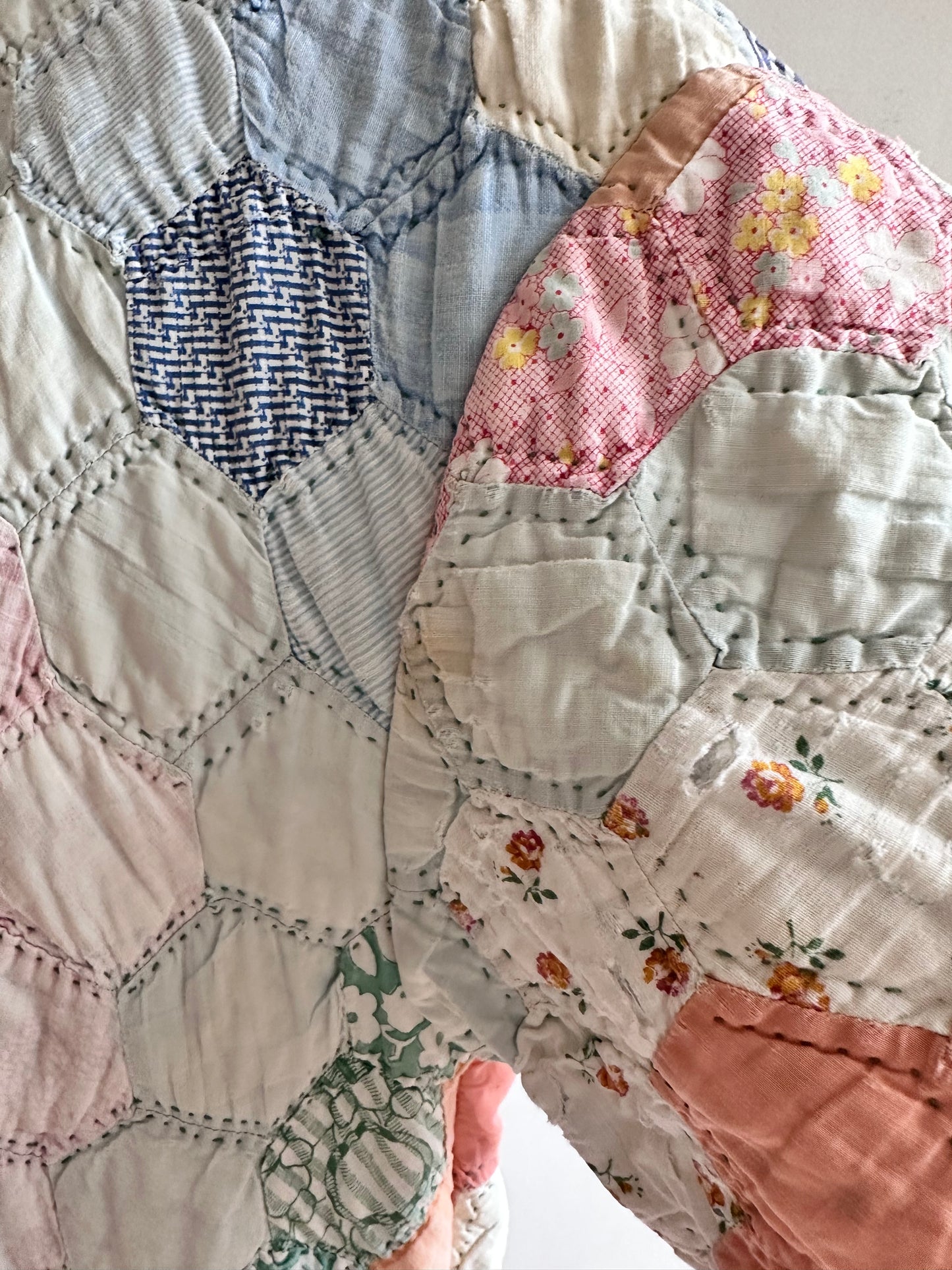 old quilt dress coat