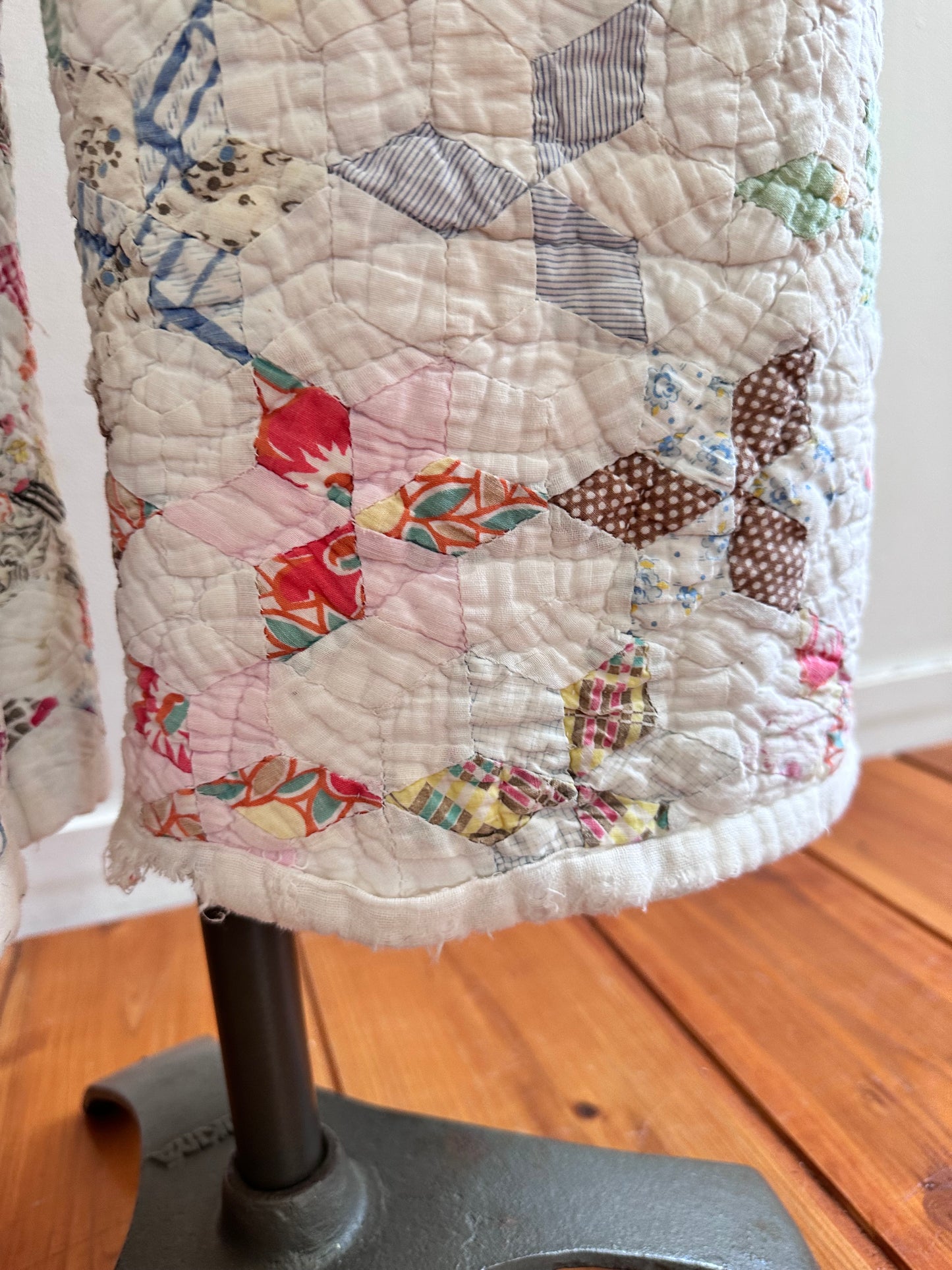 old quilt tuck wide pants