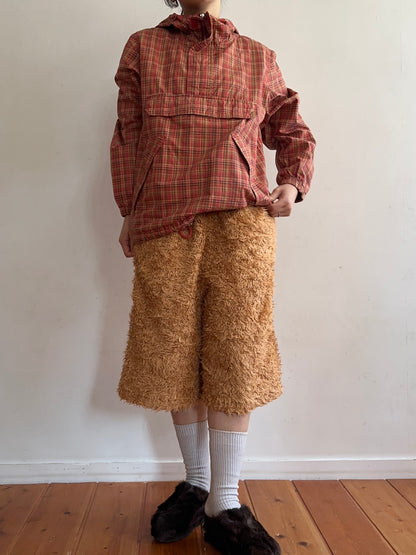 old fur half pants / apricot