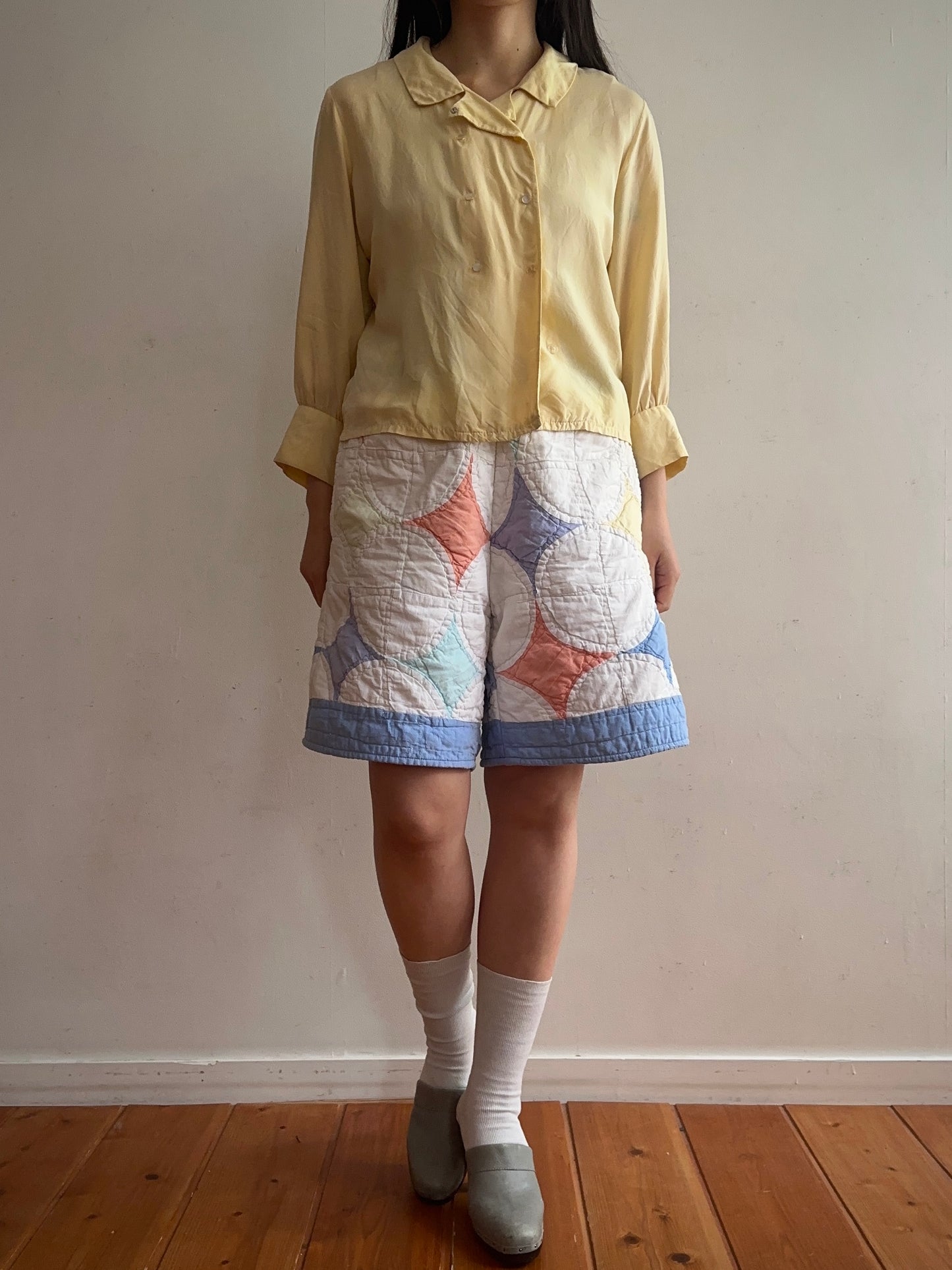 old quilt short pants