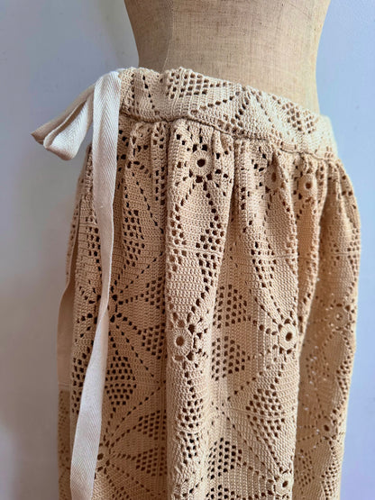 old lace gather skirt