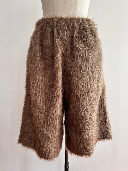 old fur half pants / mocha