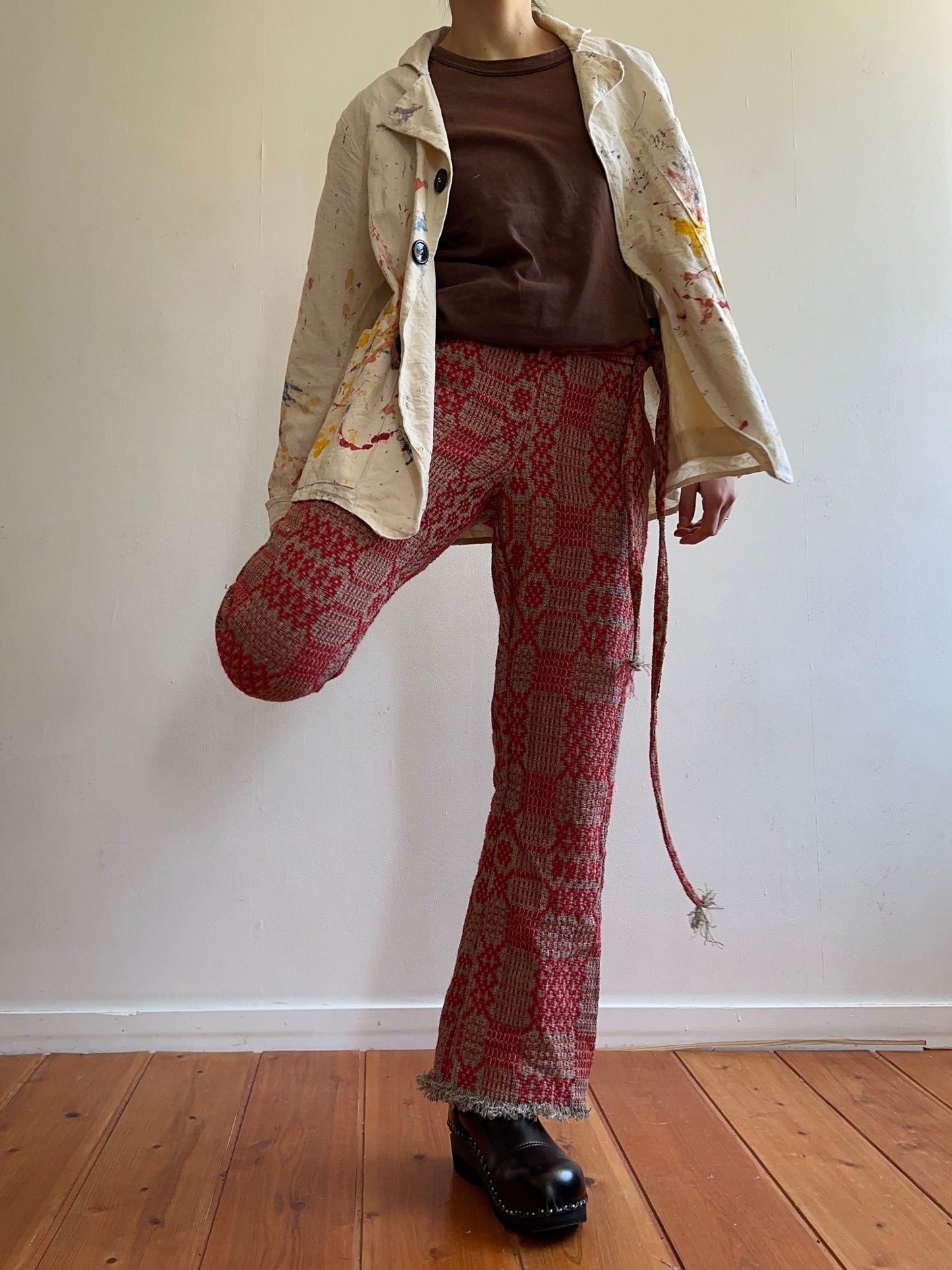 old coverlet slim flare pants / red