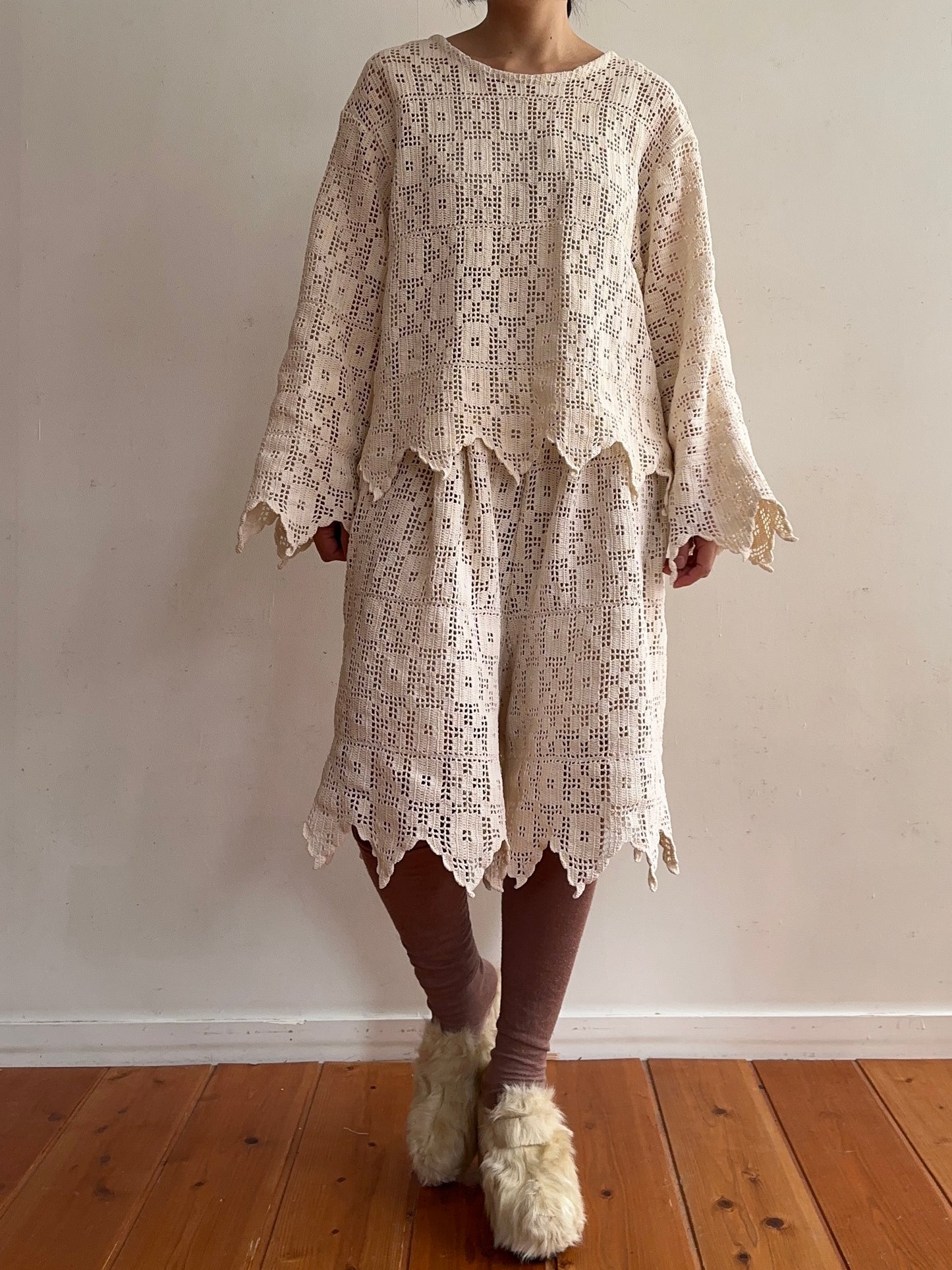 old crochet lace sailor shirts