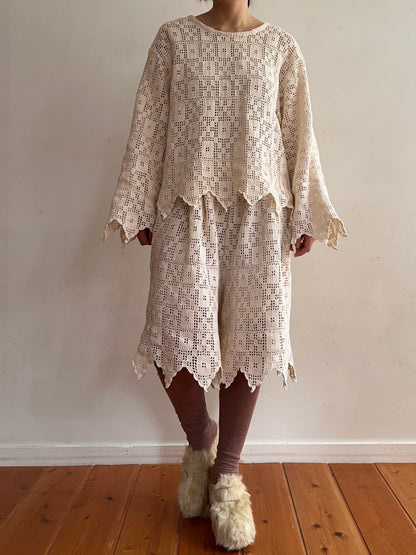 old crochet lace sailor shirts