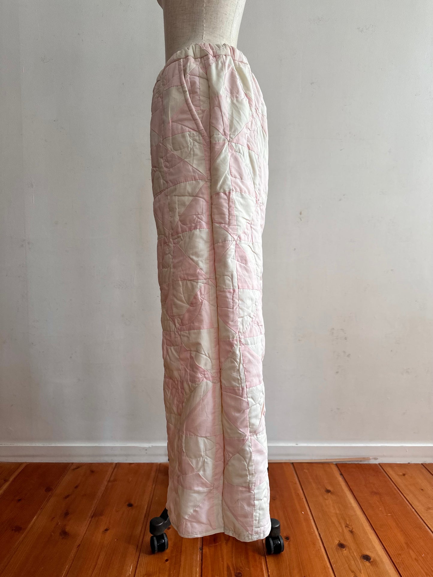 old quilt wide pants