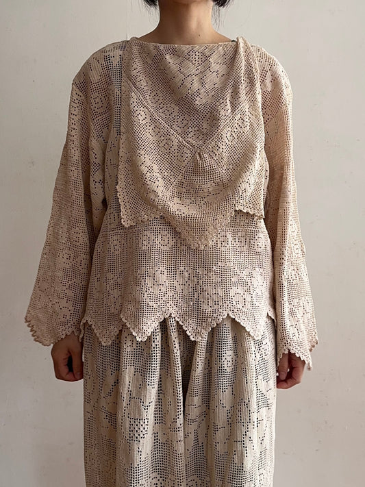 old crochet lace sailor shirts