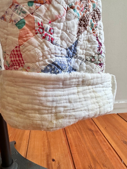 old quilt tuck wide pants